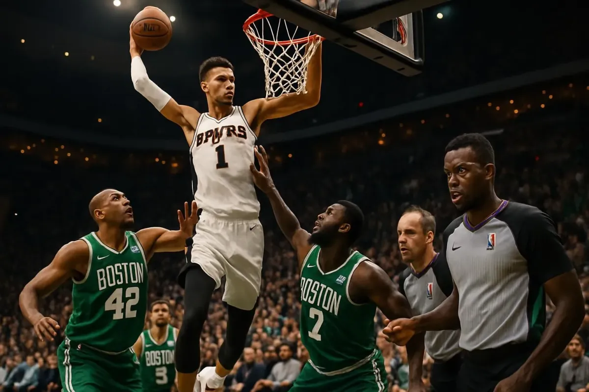 NBA : Victor Wembanyama brille dans un duel intense face à Boston, tandis que Dennis Schröder écope d'une suspension pour tentative d'agression